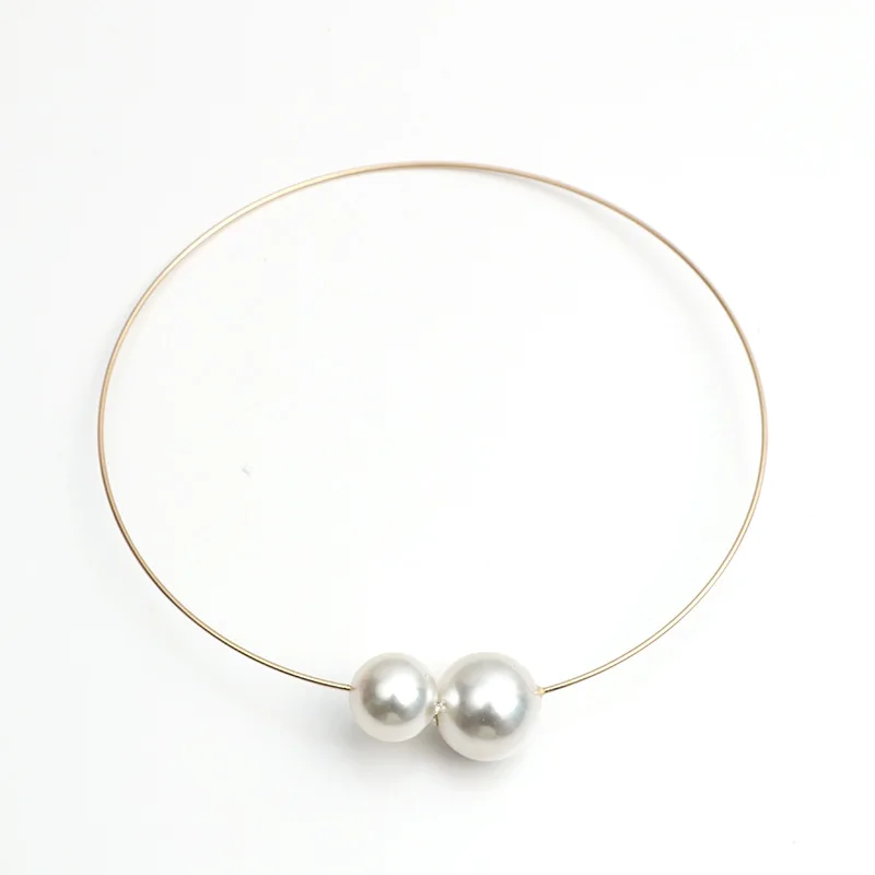 Elegant Simple Water-wave Pearl Necklace For Women Charming Big Metal Geometric Statement Collar Necklace Jewelry Accessories
Elegant Simple Water-wave Pearl Necklace For Women Charming Big Metal Geometric Statement Collar Necklace Jewelry Accessories