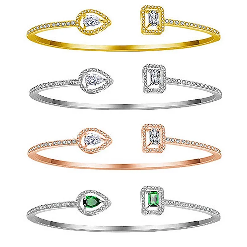 Fashion Luxury Adjustable Gold Silver Color Open Cuff Bracelet Bangle Crystal Bracelets Jewelry For Women Wedding Party Gift
Fashion Luxury Adjustable Gold Silver Color Open Cuff Bracelet Bangle Crystal Bracelets Jewelry For Women Wedding Party Gift
