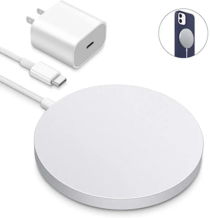 Customized Logo Fast QI Ultra thin Portable Magsafes Charging for iPhone 12 360 Degree Rotation Quick Magnetic Wireless Charger, White
Customized Logo Fast QI Ultra thin Portable Magsafes Charging for iPhone 12 360 Degree Rotation Quick Magnetic Wireless Charger, White