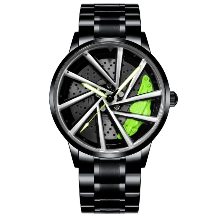 3D Watches Wheels Control Black Quartz custom logo stainless steel sport car watch Relogio Masculino
3D Watches Wheels Control Black Quartz custom logo stainless steel sport car watch Relogio Masculino