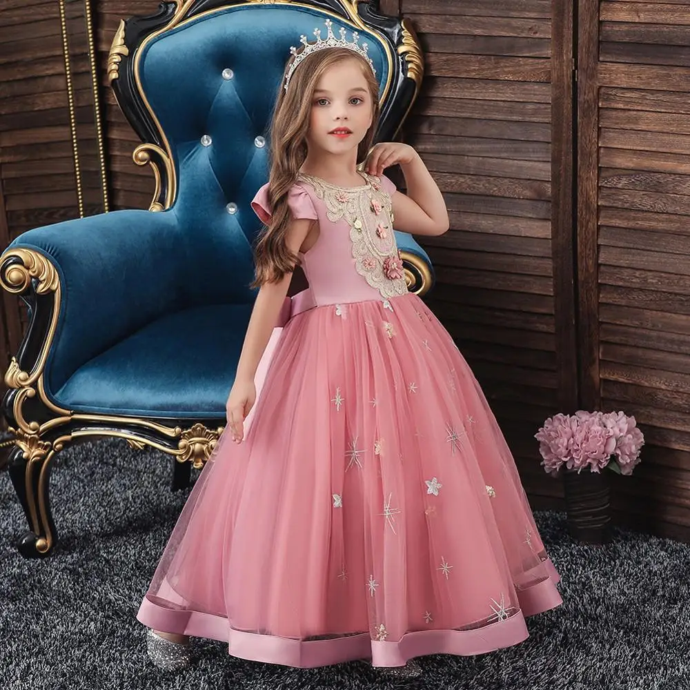 KBH5708 2020 New children long embroidered flowers princess birthday party sequin dresses short sleeve tutu dress 
KBH5708 2020 New children long embroidered flowers princess birthday party sequin dresses short sleeve tutu dress