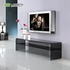 Grey curved corner glass tv stand furniture / tv cabinet modern