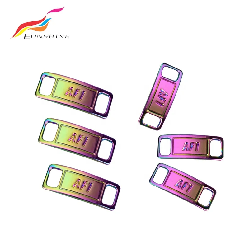 Hot Selling Rainbow Gradually Changing Color Lace Charm Custom Alloy Lace Lock For Shoes AF1 Metal Tag, 1 rainbow color + 16 solid colors
Hot Selling Rainbow Gradually Changing Color Lace Charm Custom Alloy Lace Lock For Shoes AF1 Metal Tag, 1 rainbow color + 16 solid colors