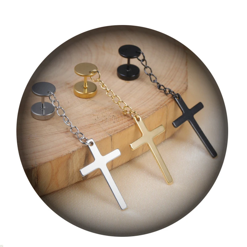 Luxury Elegant Nickle Free Lead Free Real Gold Plated Stainless Steel Long Chain Cross Pendant Earrings For Women, Silver,gold,gun black
Luxury Elegant Nickle Free Lead Free Real Gold Plated Stainless Steel Long Chain Cross Pendant Earrings For Women, Silver,gold,gun black
