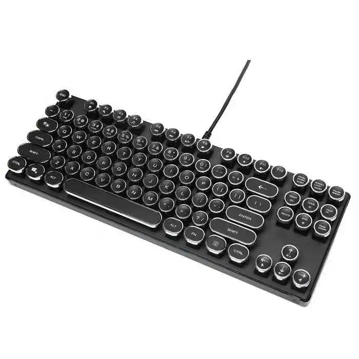Hot Selling 87 Key Aluminum Alloy Machine Mechanical Retro typewriter keyboard, Black,white
Hot Selling 87 Key Aluminum Alloy Machine Mechanical Retro typewriter keyboard, Black,white