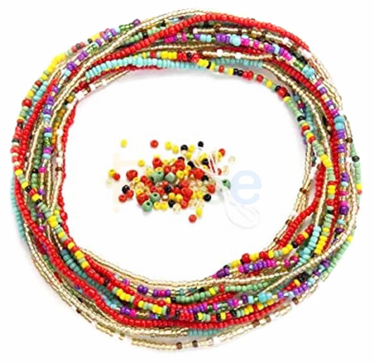 Elastic Waist Beads Chains Summer Body Chains Colorful Belly Beads African Bikini Jewelry Chains for Women and Girls, Multi-color
Elastic Waist Beads Chains Summer Body Chains Colorful Belly Beads African Bikini Jewelry Chains for Women and Girls, Multi-color