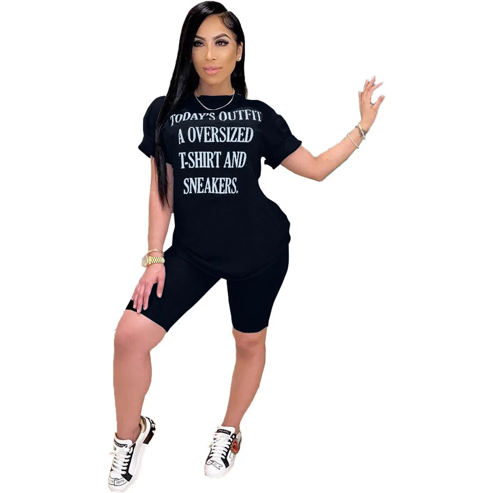 custom fashion women casual shorts and letter printed t shirt wholesale women pajamas sets
custom fashion women casual shorts and letter printed t shirt wholesale women pajamas sets