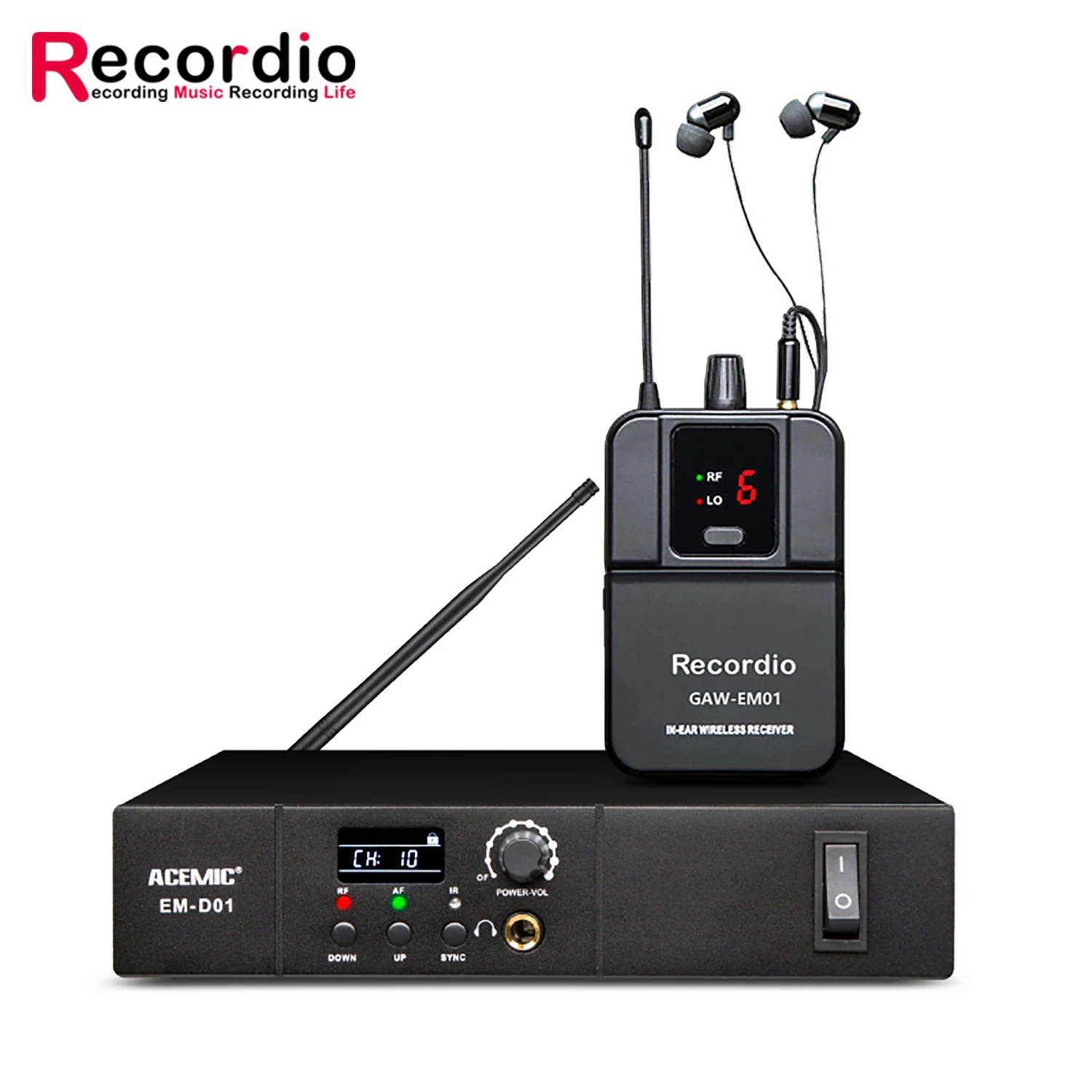 GAW-EM01 Business Stage Wireless Monitors Into The Ear Listening System Performance Monitor, Black
GAW-EM01 Business Stage Wireless Monitors Into The Ear Listening System Performance Monitor, Black