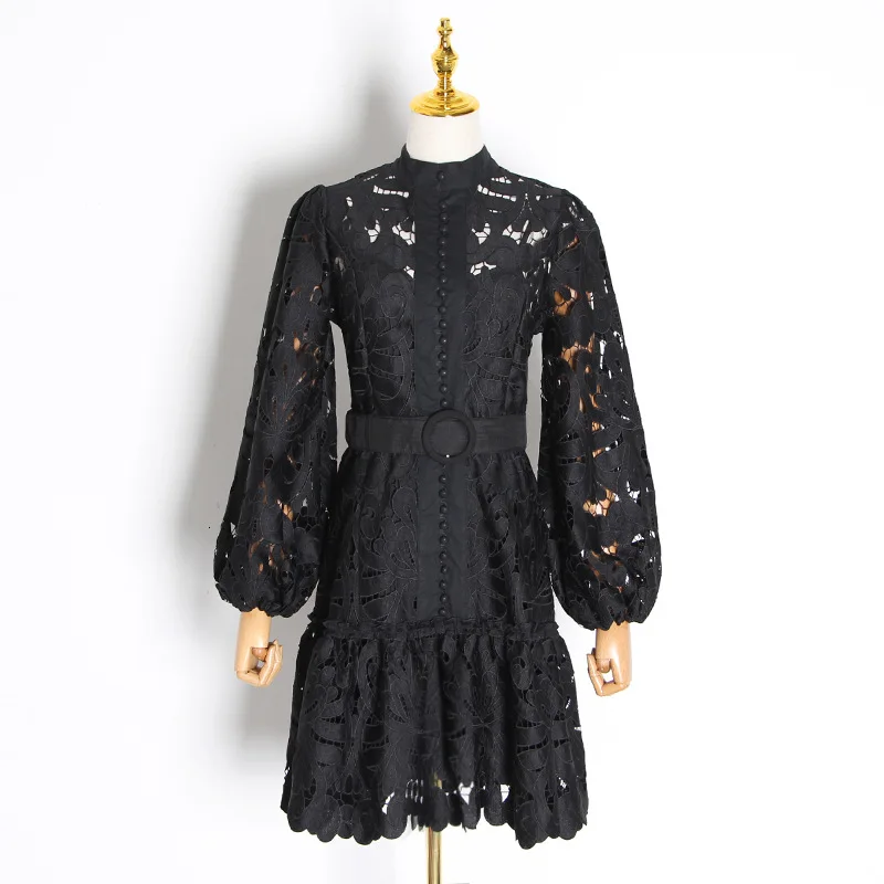 2020 New Spring Style women dress black casual dress palace style hollow out lace dress
2020 New Spring Style women dress black casual dress palace style hollow out lace dress