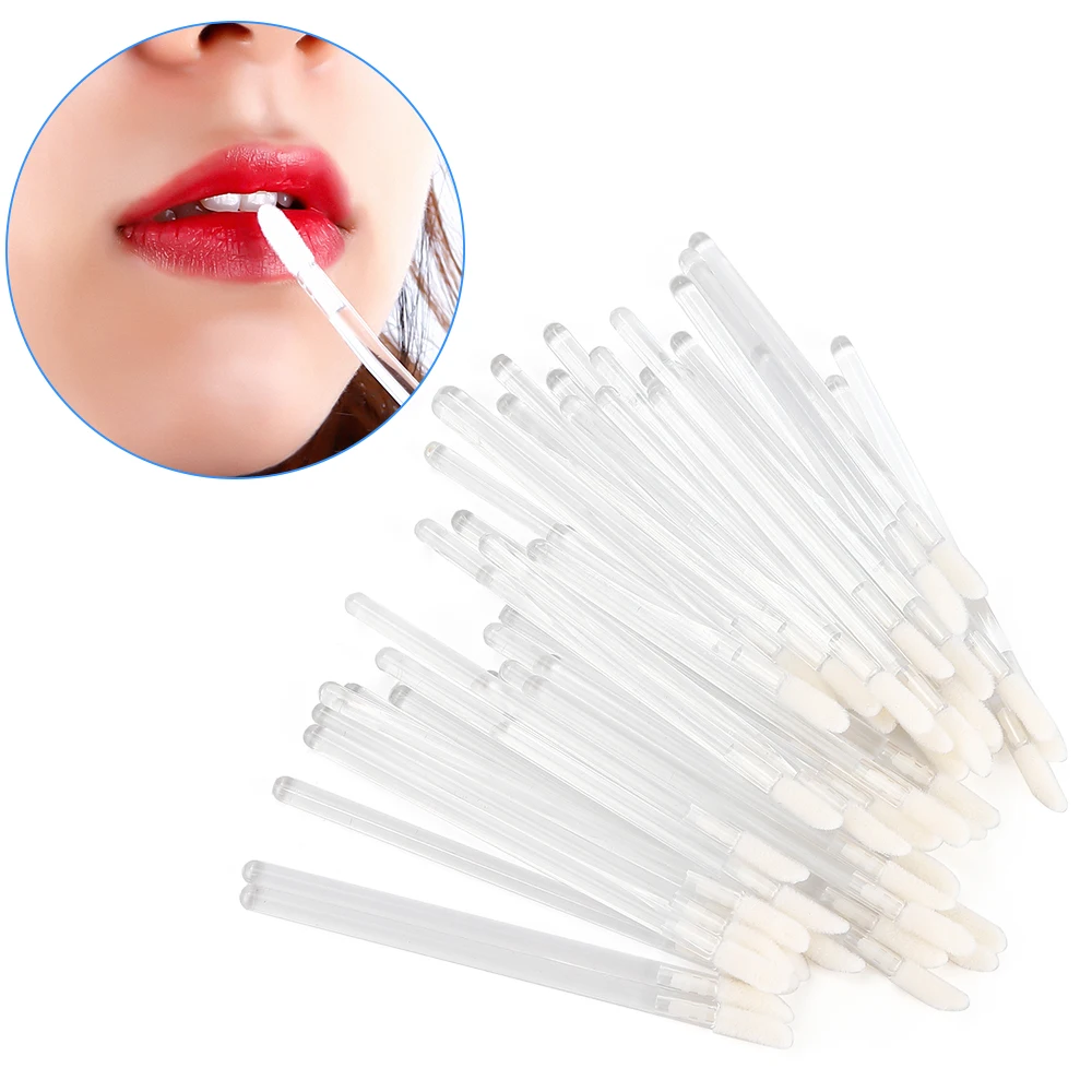 Transparent rod solid high quality disposable lip brush gloss stick applicator lip gloss cosmetic tool beauty, Clear 
Transparent rod solid high quality disposable lip brush gloss stick applicator lip gloss cosmetic tool beauty, Clear