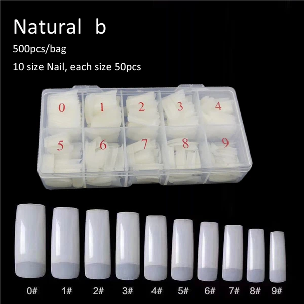 NA032B 500Pcs Clear/ White/Transparant False Nail Tips Resin Extended Nail Full Cover Artificial Nail Art Tool
NA032B 500Pcs Clear/ White/Transparant False Nail Tips Resin Extended Nail Full Cover Artificial Nail Art Tool