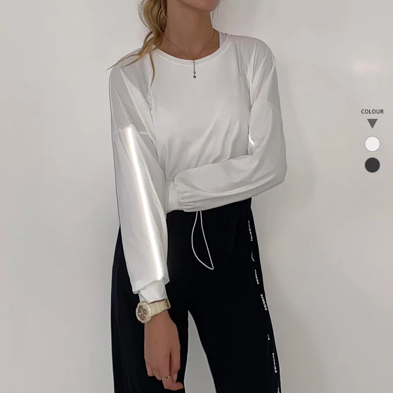 Fashion Casual Breathable Yoga Workout Long Sleeve Shiny Shirt Gym Sports Fitness Top For Women
Fashion Casual Breathable Yoga Workout Long Sleeve Shiny Shirt Gym Sports Fitness Top For Women