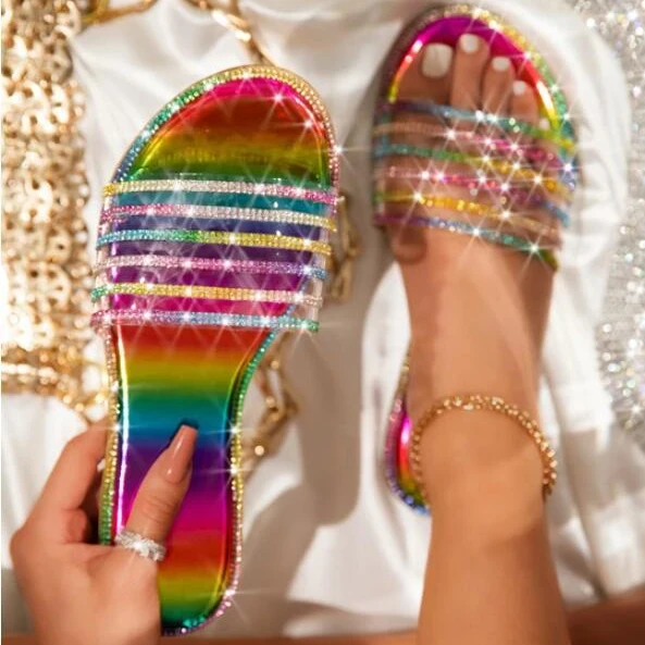 2020 summer new European and American sandals flat platform rhinestone sandals for women
2020 summer new European and American sandals flat platform rhinestone sandals for women