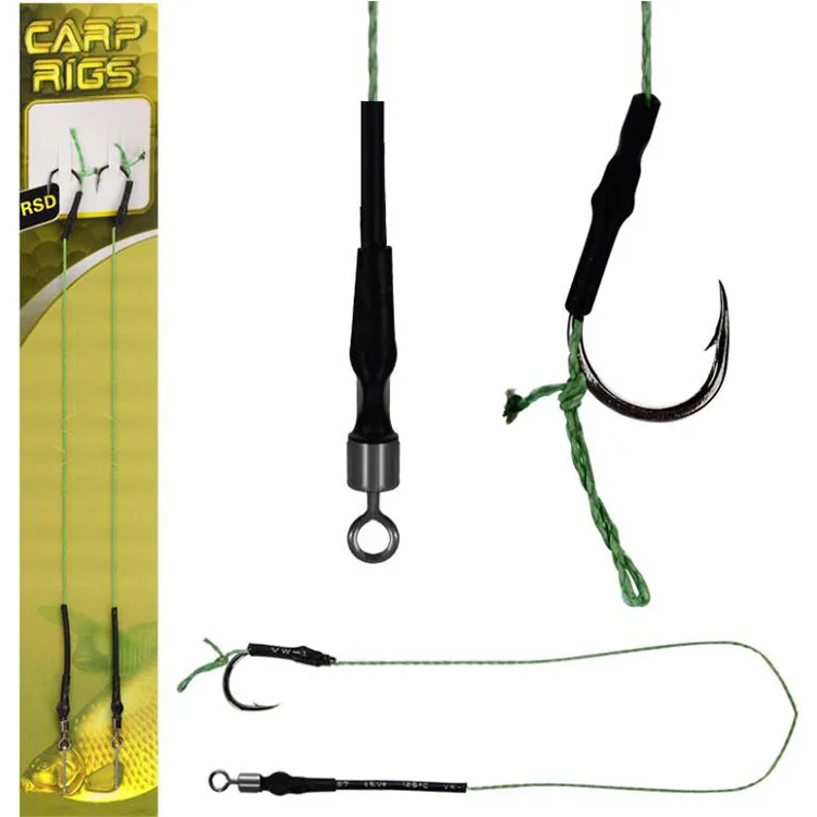WEIHE Carp Fishing Ready Tied Hair Chod Rigs Made Hair Combination Barbed Hooks Sizes 7-12#, Green
WEIHE Carp Fishing Ready Tied Hair Chod Rigs Made Hair Combination Barbed Hooks Sizes 7-12#, Green