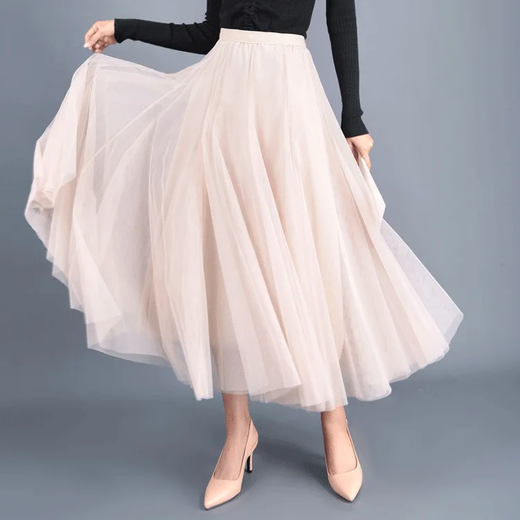 Autumn/winter Swing Puffy Ankle-length High Waist Slim Fairy Skirt Net Gauze A-line Skirt, Shown
Autumn/winter Swing Puffy Ankle-length High Waist Slim Fairy Skirt Net Gauze A-line Skirt, Shown
