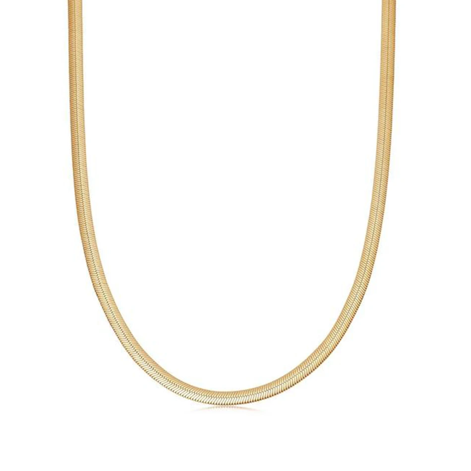2020 minimalist jewelry 925 sterling silver gold plated snake chain choker necklace for women
2020 minimalist jewelry 925 sterling silver gold plated snake chain choker necklace for women