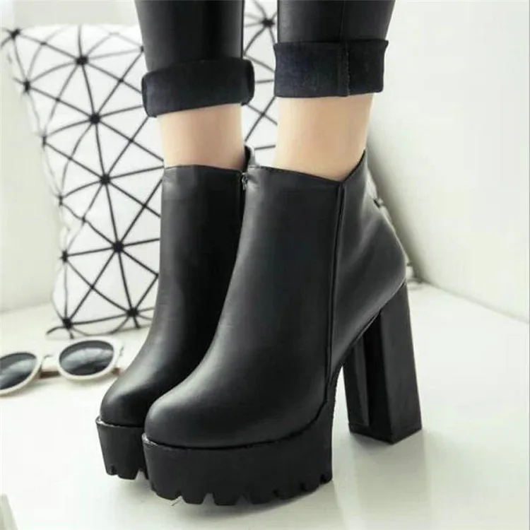 Drop Shipping Sexy Ultra High Heels Shoes Woman Round Toe Boots Thick Heel Platform Ankle Boots, Black
Drop Shipping Sexy Ultra High Heels Shoes Woman Round Toe Boots Thick Heel Platform Ankle Boots, Black