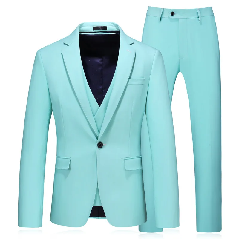 Wholesale fashion light blue coat pant men suit 3 piece slim fit men's suits, Sky blue
Wholesale fashion light blue coat pant men suit 3 piece slim fit men's suits, Sky blue
