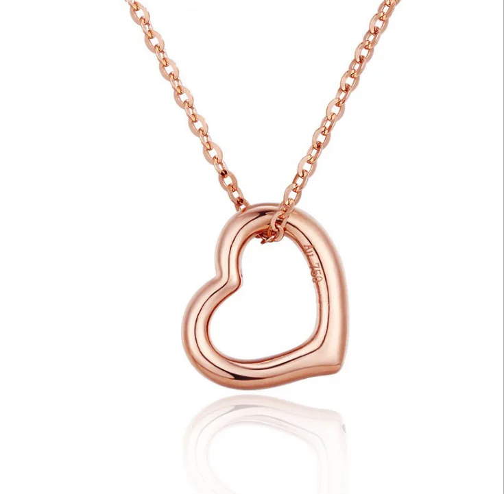 Luxury Fashion Solid Pure 18K Gold Heart Pendant Necklace Jewelry Women Ladies Female Bridal Engagement Wedding Necklace
Luxury Fashion Solid Pure 18K Gold Heart Pendant Necklace Jewelry Women Ladies Female Bridal Engagement Wedding Necklace
