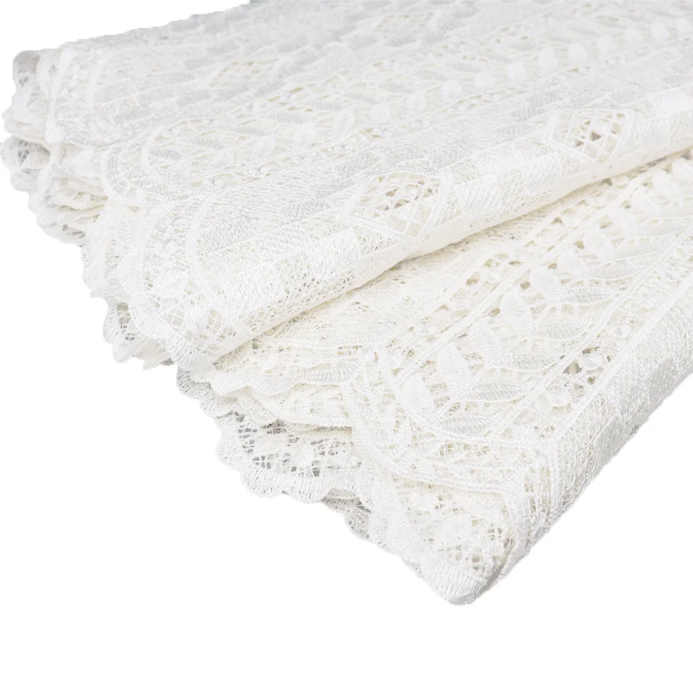 YBUYOO Polyester lace fabric water soluble cotton embroidered allover fabric lace high quality white embroidery lace trim, Accept customized color
YBUYOO Polyester lace fabric water soluble cotton embroidered allover fabric lace high quality white embroidery lace trim, Accept customized color