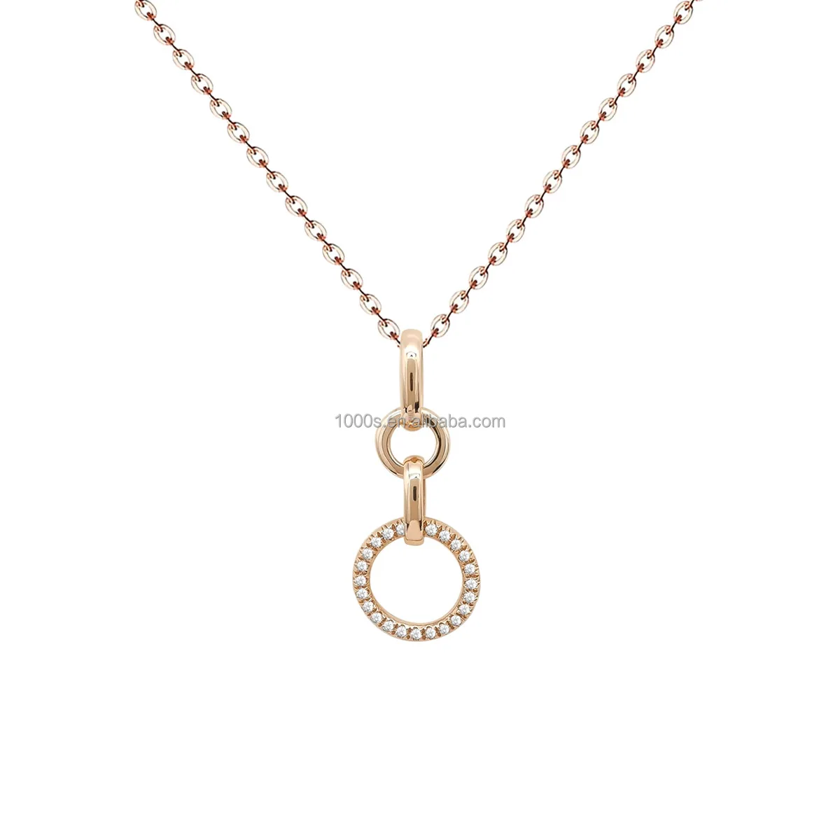 18k Pure Solid Rose Gold Round Shape Pendant Necklace with Diamond for Women Fine Jewelry 18k Gold Necklace
18k Pure Solid Rose Gold Round Shape Pendant Necklace with Diamond for Women Fine Jewelry 18k Gold Necklace