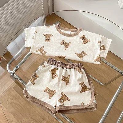2022 Summer Baby Clothing Set Toddler Boys Bear Suit Cotton Tee and Shorts Infant Outfit
2022 Summer Baby Clothing Set Toddler Boys Bear Suit Cotton Tee and Shorts Infant Outfit
