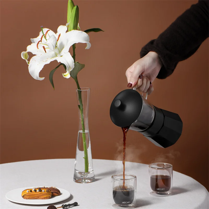 Multicolor Custom Aluminum Heat-resistant Food Grade Glass Moka Espresso Coffee Pot Maker
Multicolor Custom Aluminum Heat-resistant Food Grade Glass Moka Espresso Coffee Pot Maker