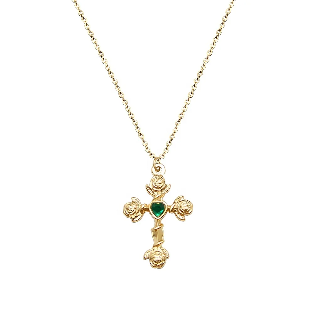 Vintage Rose Cross Necklace For Women Men Children Engaged Party Festival Halloween Jewelry sequential prophet, Picture shows
Vintage Rose Cross Necklace For Women Men Children Engaged Party Festival Halloween Jewelry sequential prophet, Picture shows