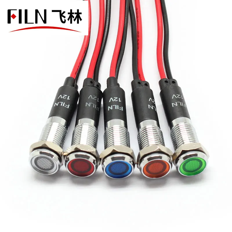 FILN indicator light factory 8mm LED Emergency AC DC indicator light 12v 24v Mini Led Indicator Light waterproof pilot lamp
FILN indicator light factory 8mm LED Emergency AC DC indicator light 12v 24v Mini Led Indicator Light waterproof pilot lamp