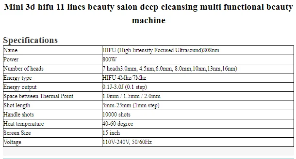 Beijing Sincoheren newest 4D hifu machine for salon beauty equipment for wrinkle removal