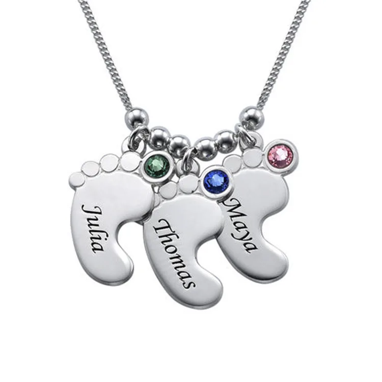 Dropshipping High Quality Fashion S925 Jewelry Birthstone Custom Engraved Name Footprint Necklace, 3 options
Dropshipping High Quality Fashion S925 Jewelry Birthstone Custom Engraved Name Footprint Necklace, 3 options