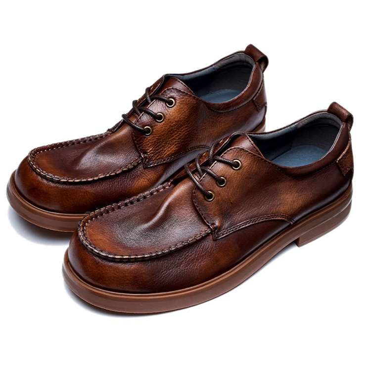 Manufacturer China factory provides leather + rubber fashion trend men's leather boots, Brown
Manufacturer China factory provides leather + rubber fashion trend men's leather boots, Brown