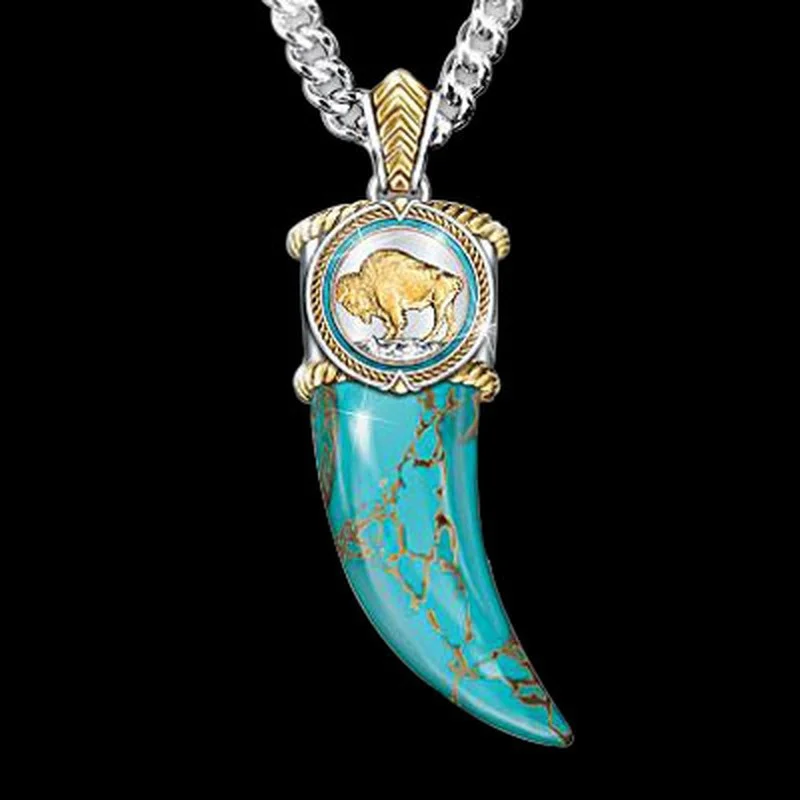 Trendy Hip Hop Punk Buffalo Chief Teeth Hero Men's Pendant Necklace Men's Jewelry
Trendy Hip Hop Punk Buffalo Chief Teeth Hero Men's Pendant Necklace Men's Jewelry