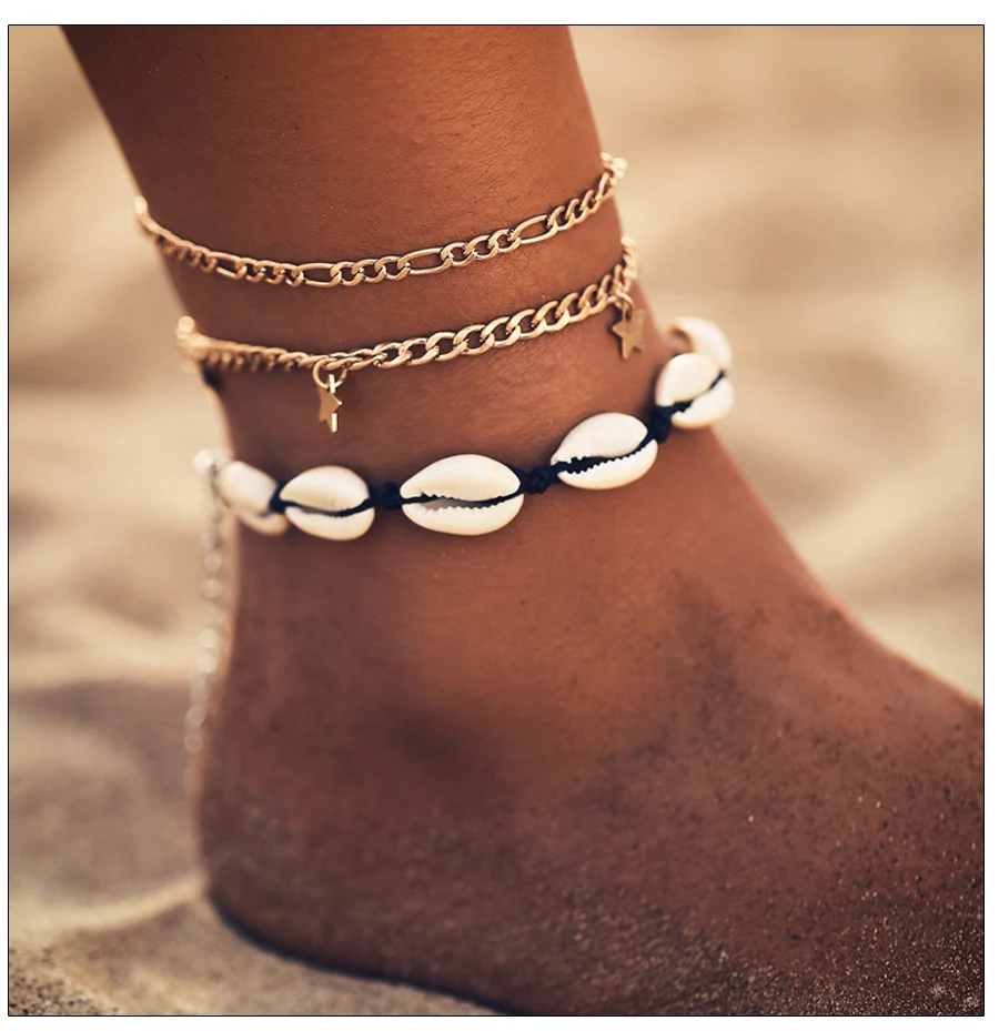 Summer Beach Foot Leg Jewelry Bohemian Colorful Eyes Golden Bead Shell Female Bracelet Anklet
Summer Beach Foot Leg Jewelry Bohemian Colorful Eyes Golden Bead Shell Female Bracelet Anklet