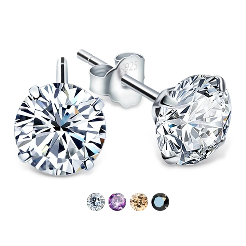 E0942 Wholesale Promotion Real 925 Sterling Silver Stud Earring Round Zircon CZ Fashion four claws Jewelry 
E0942 Wholesale Promotion Real 925 Sterling Silver Stud Earring Round Zircon CZ Fashion four claws Jewelry