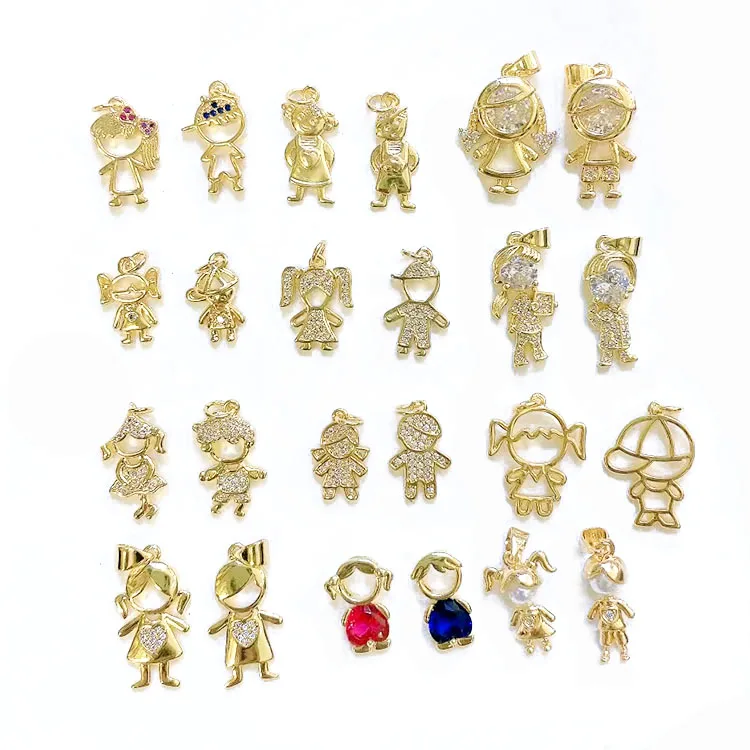 CZ7290 New CZ Micro Pave Little Girls and Boys Child Children Kids Charm Pendants for Kid Jewelry Craft Supplies, Silver/gold/rose gold/gunmetal
CZ7290 New CZ Micro Pave Little Girls and Boys Child Children Kids Charm Pendants for Kid Jewelry Craft Supplies, Silver/gold/rose gold/gunmetal