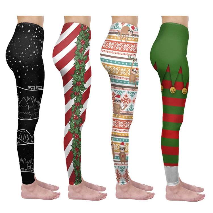 New Christmas Party Digital Printed Yoga Pants Striped Stretch Slim High Quality Sports Leggings, Customized colors
New Christmas Party Digital Printed Yoga Pants Striped Stretch Slim High Quality Sports Leggings, Customized colors