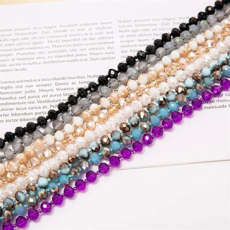 Women 60 Inches Handmade Necklaces 8mm Crystal Beaded Knotted Necklace Women Girls Jewelry, Picture
Women 60 Inches Handmade Necklaces 8mm Crystal Beaded Knotted Necklace Women Girls Jewelry, Picture