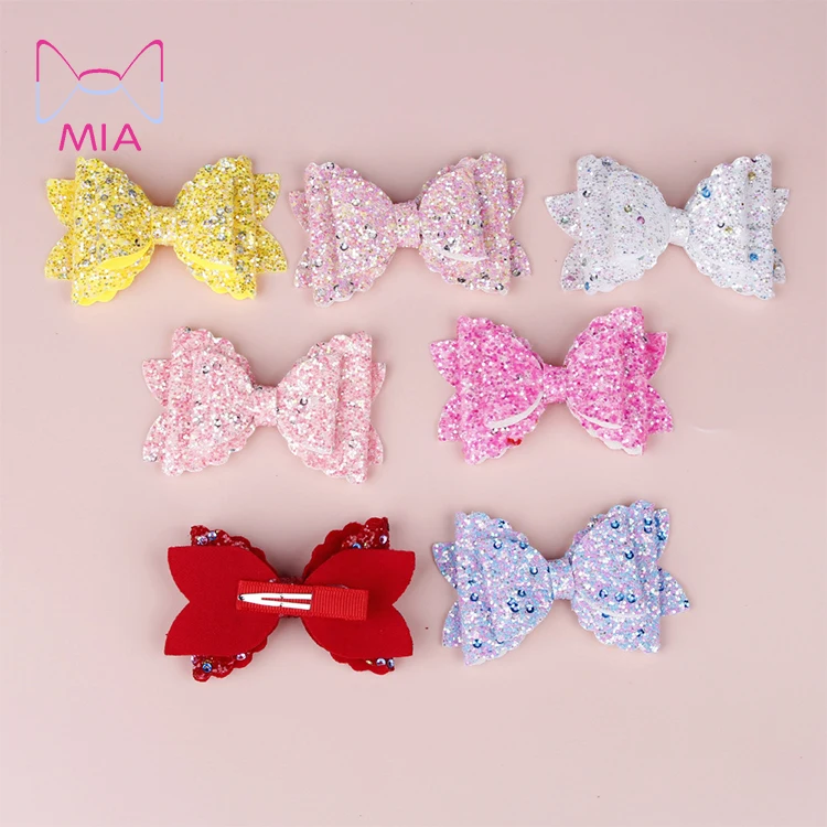 Mia Free Shipping kids Popular Glitter Hair Accessories 7 colors Three-layer Sequin Hair Bows Clip For Girls, Picture shows
Mia Free Shipping kids Popular Glitter Hair Accessories 7 colors Three-layer Sequin Hair Bows Clip For Girls, Picture shows