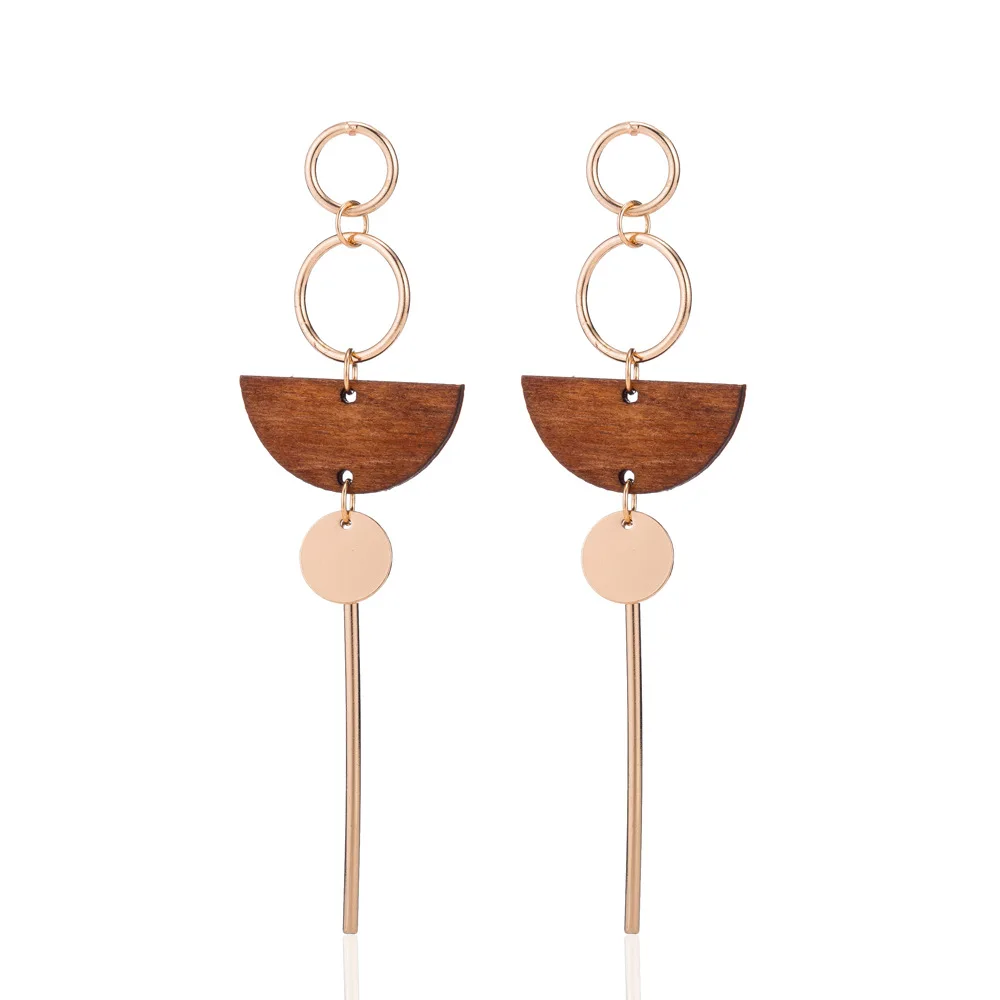 JUHU New personality fashion creative geometric circular semicircle earring retro sequins wood earrings ladies jewelry wholesale, Colorful
JUHU New personality fashion creative geometric circular semicircle earring retro sequins wood earrings ladies jewelry wholesale, Colorful