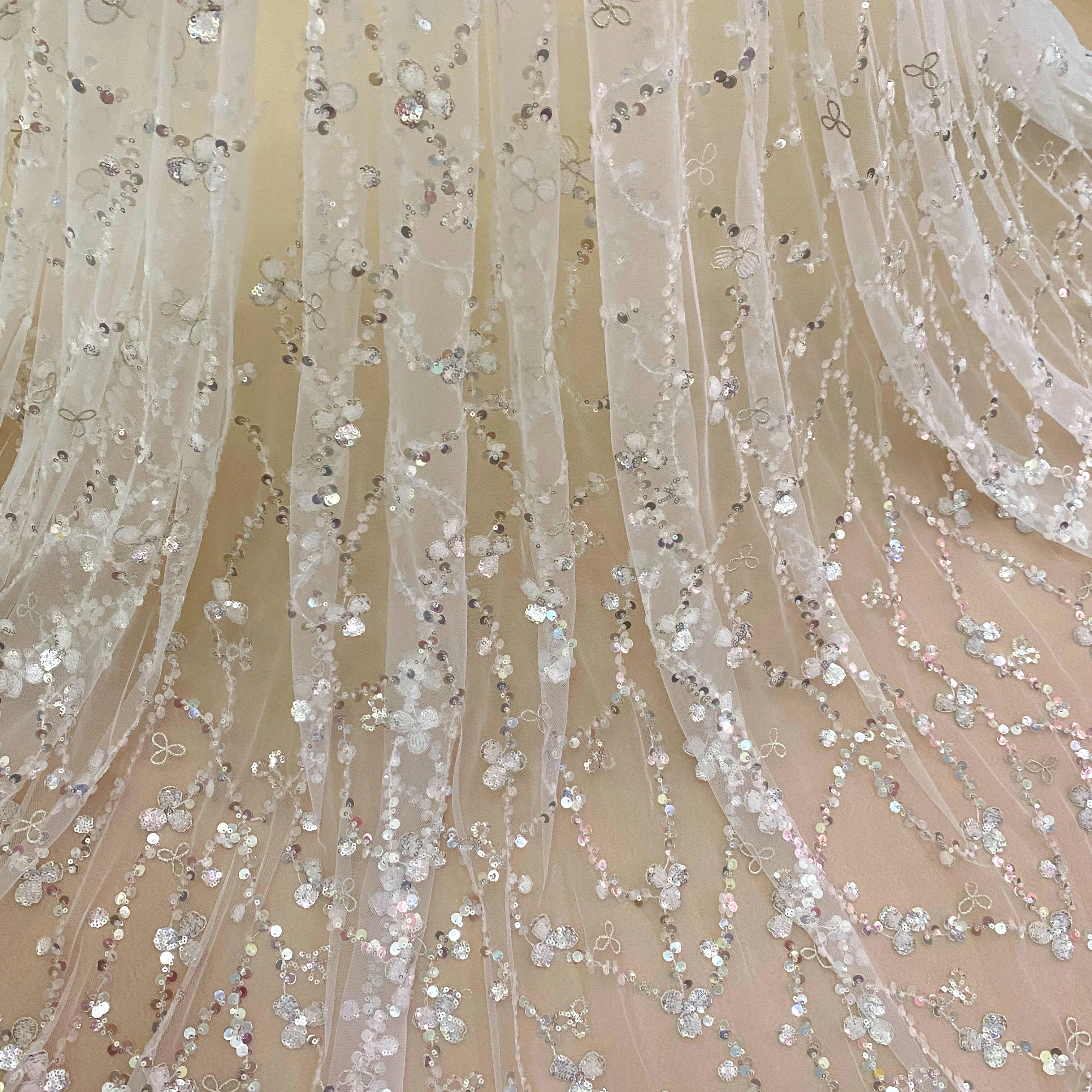 Luxury sequins embroidery beaded lace fabric bridal for dress, Off white,as your request
Luxury sequins embroidery beaded lace fabric bridal for dress, Off white,as your request