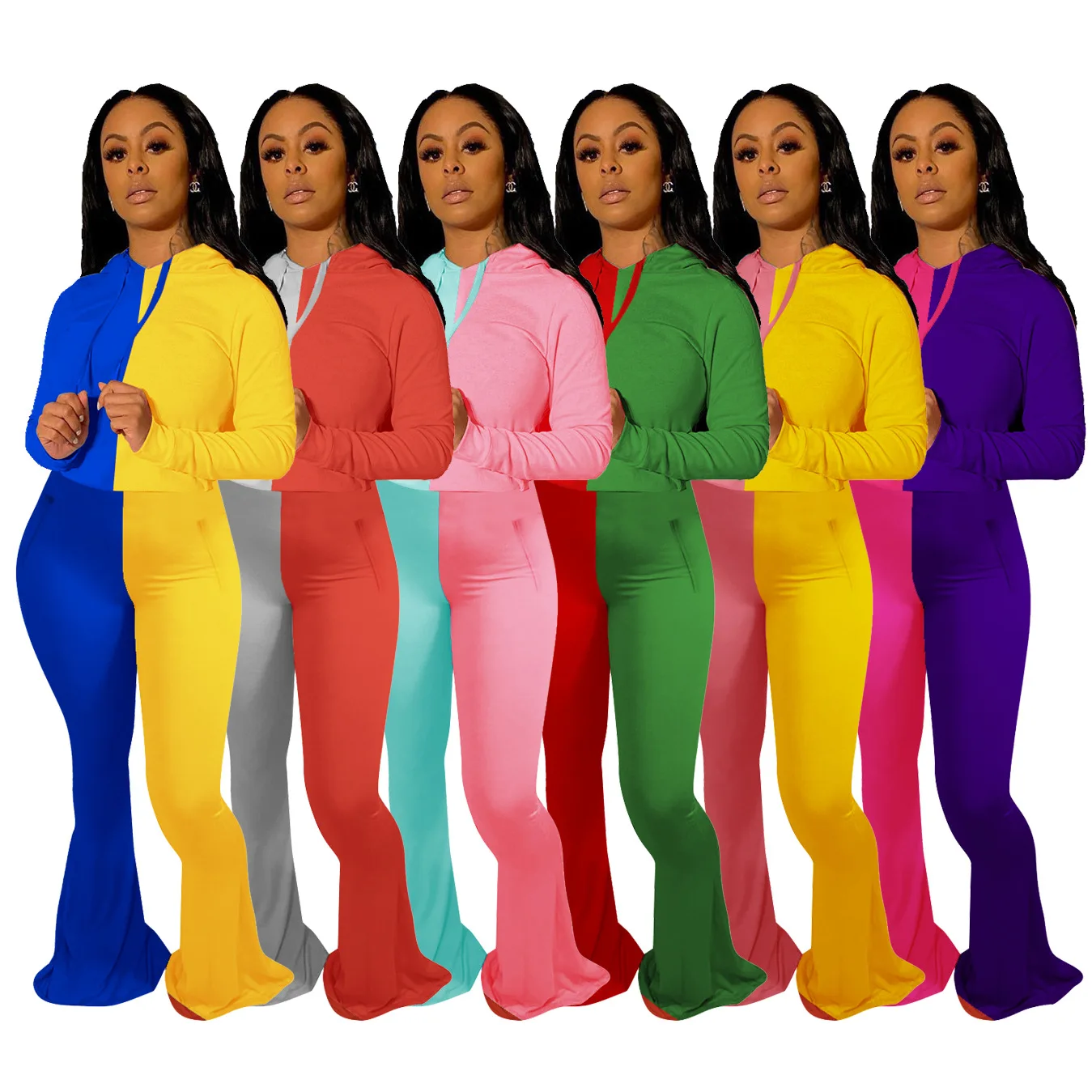Colorblock Hoodie Pant Set Fall 2 Piece Sets Long Sleeves Women'S Two-Piece Set Trendy Women Clothes Fall Outfits For Women
Colorblock Hoodie Pant Set Fall 2 Piece Sets Long Sleeves Women'S Two-Piece Set Trendy Women Clothes Fall Outfits For Women