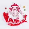Fall Baby Christmas suit snowflake hali skirt four-piece set,christmas girls outfit,christmas dresses for little girls