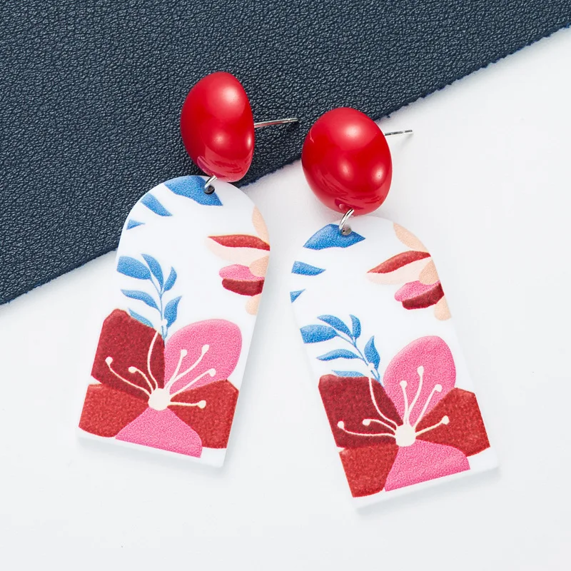 2021 New summer fashion art style printed resin geometric earrings girls cute art fan earrings
2021 New summer fashion art style printed resin geometric earrings girls cute art fan earrings