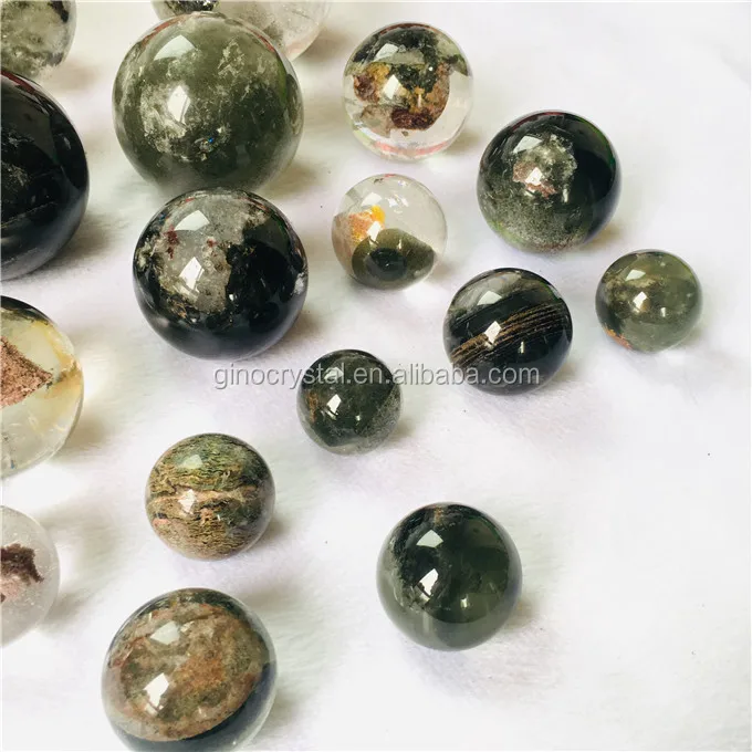 hot sale natural green ghost phantom crystal ball for decoration