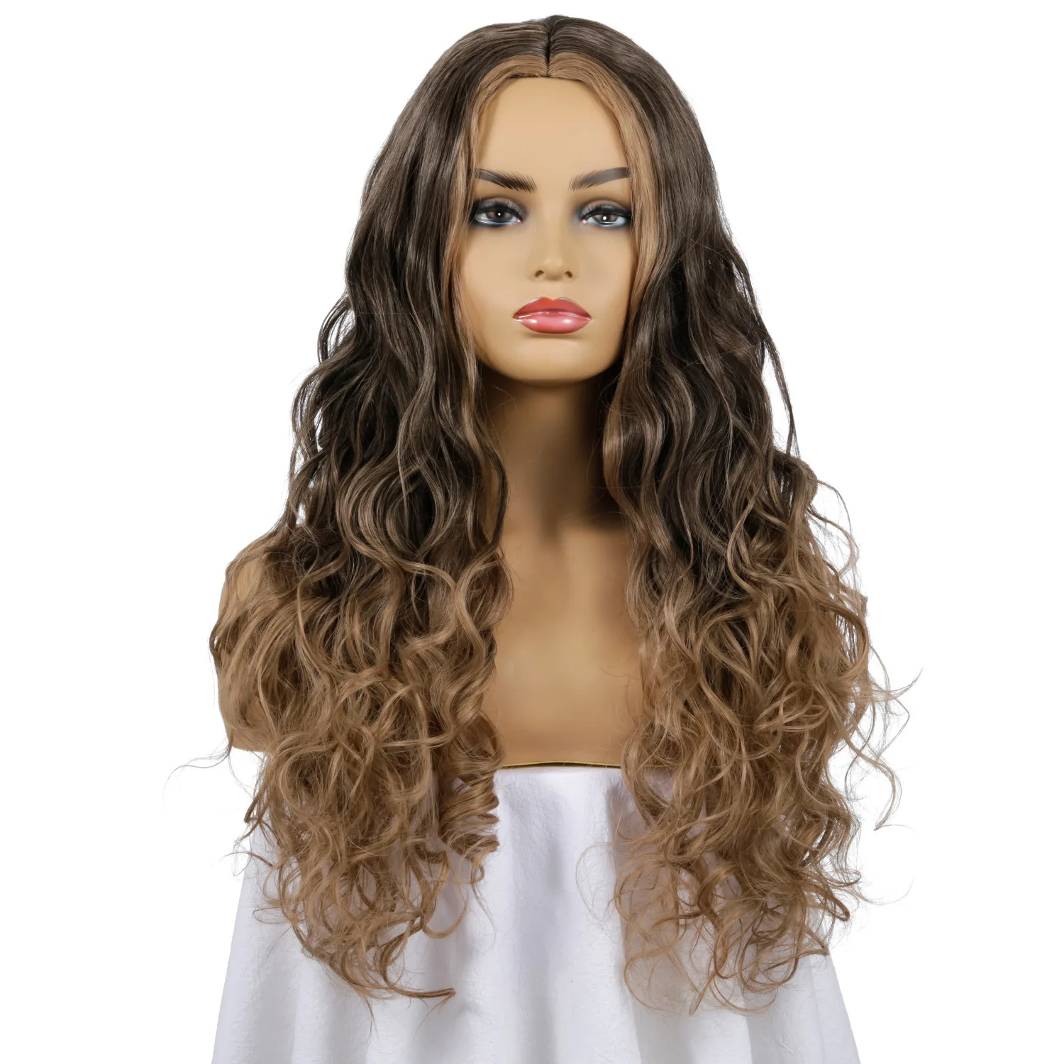 Black Brown Fashion Long 26 Inch Curly New hair Chemical Fiber Lady High Temperature Silk Party Wigs, Pic showed
Black Brown Fashion Long 26 Inch Curly New hair Chemical Fiber Lady High Temperature Silk Party Wigs, Pic showed