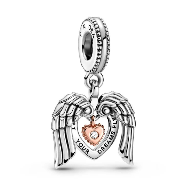 Sterling Silver S925 Lucky Lucky Charm Pendant New Year New 2021 Angel Wings and Love Rose Charm
Sterling Silver S925 Lucky Lucky Charm Pendant New Year New 2021 Angel Wings and Love Rose Charm