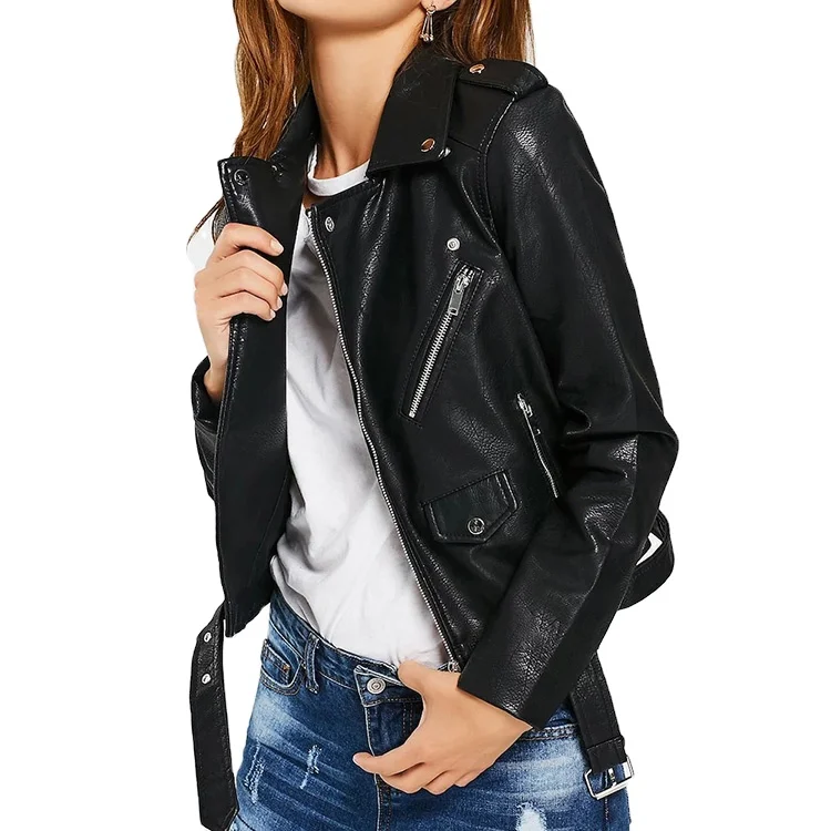Women plus size leather jackets ladies veste en cuir motorcycle winter black pure pu faux leather jacket female street style, Picture color
Women plus size leather jackets ladies veste en cuir motorcycle winter black pure pu faux leather jacket female street style, Picture color