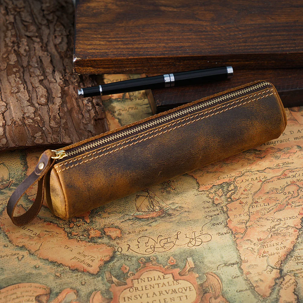 Crazy Horse Genuine Leather Pen HOlder Vintage Coin Purse Mini Wallet for Headphone Cables Handmade Gift, Black,coffe,brown,red,blue,green
Crazy Horse Genuine Leather Pen HOlder Vintage Coin Purse Mini Wallet for Headphone Cables Handmade Gift, Black,coffe,brown,red,blue,green