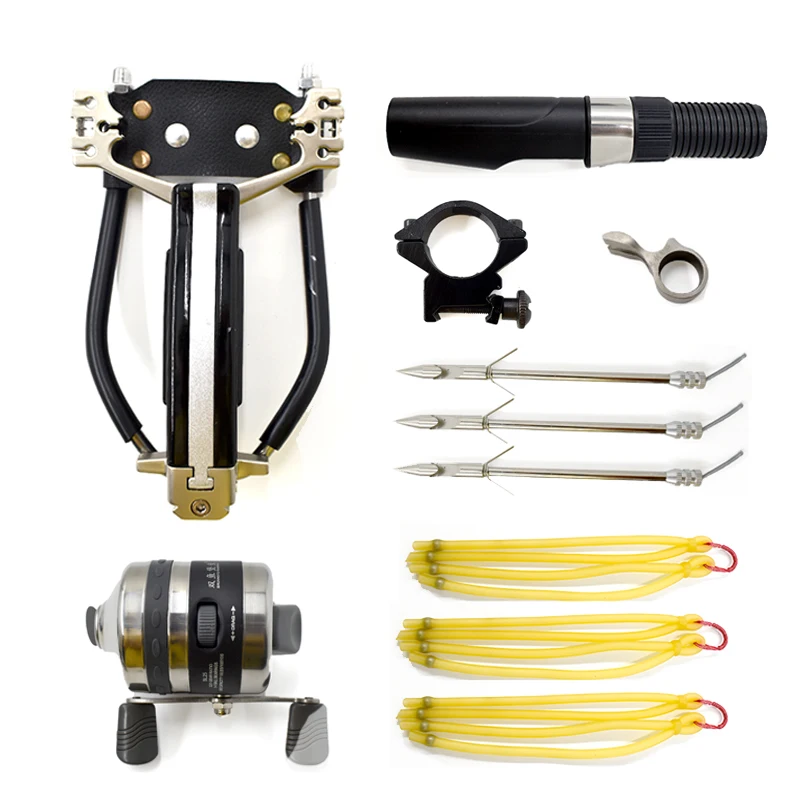 Multifunctional professional outdoor hunting stainless steel strong slingshot set with rubber band, Black
Multifunctional professional outdoor hunting stainless steel strong slingshot set with rubber band, Black